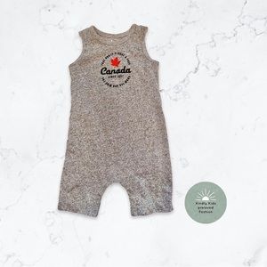 Roots | BNWOT Canada Day tank top romper with snaps